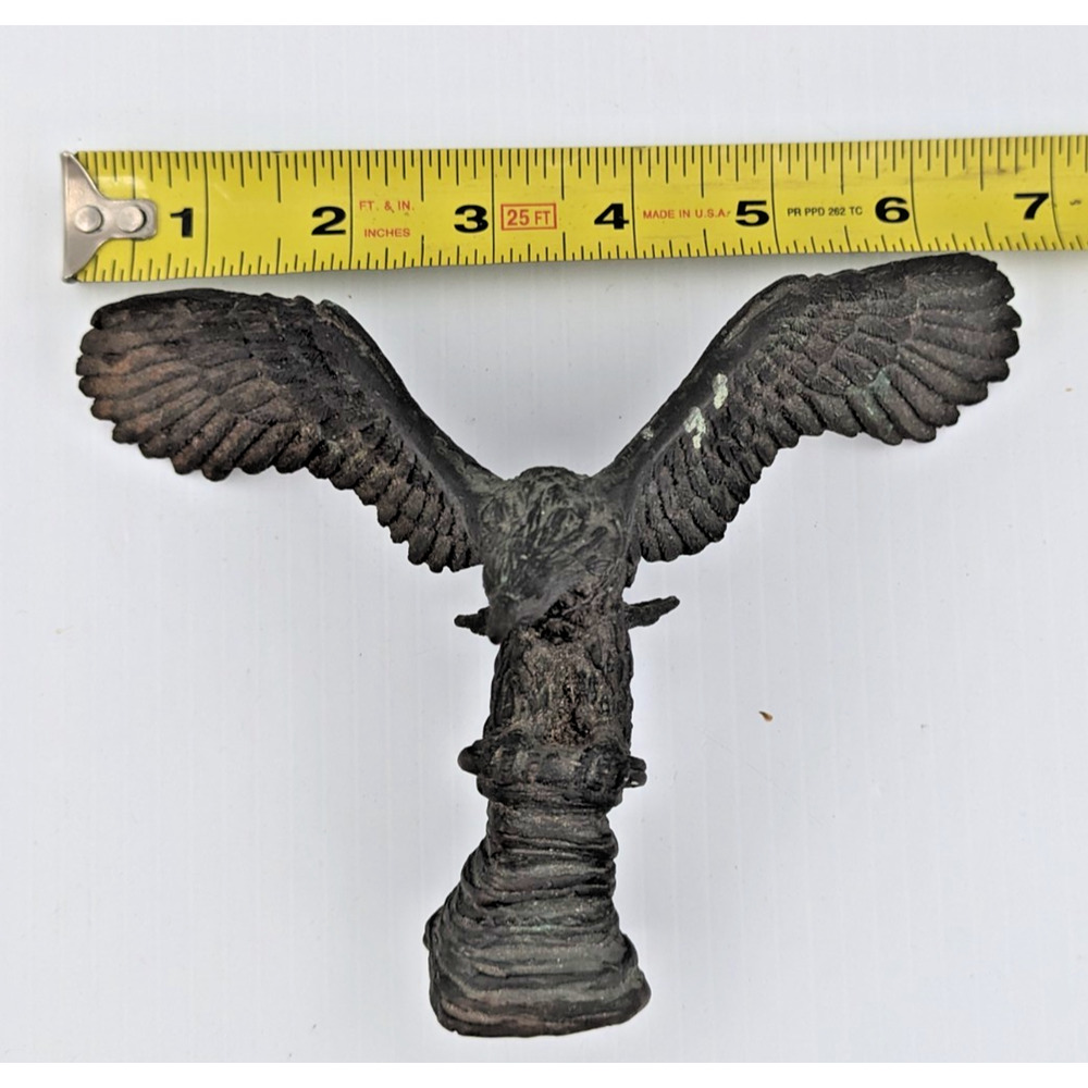 Vintage Bronze Metal Eagle Topper Finial Solid 4-3/4" H - Picture 11 of 13